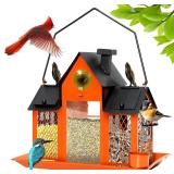 NEW $49 Large Solar Hanging Bird Feeder House