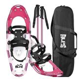 $75 (25in) Pink Snowshoes and Trekking Poles