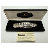 $130 Browning Folding Knife w/ Wildlife Handle