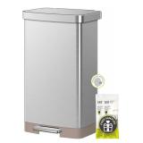 NEW $147 (75L) Trash Can with Rear Trash Bag