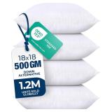 NEW $35 Bedding Throw Pillows, Set of 4, White