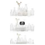 NEW $100 (30 pcs) Glass Bud Vase Set