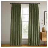 NEW $98 (96') Velvet Green Blackout Drapes