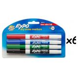 SEALED $45 6PK EXPO Dry Erase Markers Fine Tip
