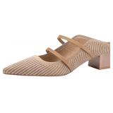 NEW $59 (10)NewBella Pointed Toe Solid Color Mules