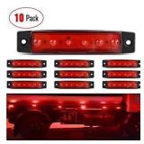 NEW 10PK 3.8' LED Red Side Marker Lights