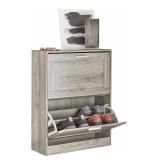 $110 Shoe Cabinet with 2 Flip-Drawers
