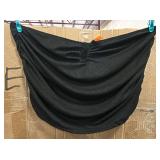 (4XL) Black Tube Top Crop Shirt w/ Stone Accessory