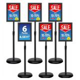 NEW $176 6Packs 8.5x11 Inch Adjustable Pedestal