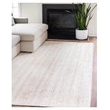 NEW $182 (48'x72') Handwoven Jute Area Rug, Ivory