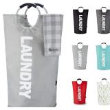 SEALED $39 125L Collapsible Laundry Basket-Beige