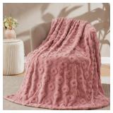 SEALED $48 Lotus Karen Faux  Fur Throw Blanket