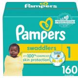 SEALED $34 (size 1) 160ct Pampers  Diapers