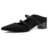 NEW $59 (7.5)NewBella PointedToe Color Heel Mules