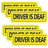 NEW Deaf Car Decals,9X3' Car Window Stickers,6 Pcs
