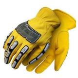 (M) 5 Pack Goatskin Gloves With Impact Protection