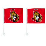 NEW 2PK NHL 2-Sided Ottawa Senators Car Flag-BLK