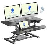 DAMAGED $259 Electric Standing Desk Converter