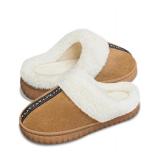 NEW $39 (12-13) Womens Fuzzy Memory Foam Slippers