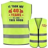NEW $30 40TH Birthday Safety Vest Reflective