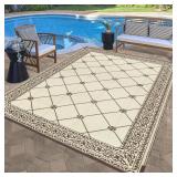$60 HiiARug Outdoor Rug for Patio 6x9ft