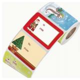 SEALED 250PC Self-Adhesive Christmas Gift Tags