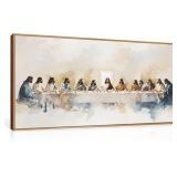 NEW $130  Large Watercolor Jesus Last Supper