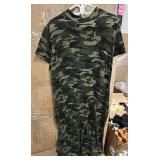 (4XL) Long Camo Short-Sleeve T-Shirt Dress