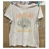 (3X) White Short Sleeve Def Leppard Graphic Tee