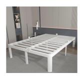 NEW $143 Full Bed Frame 14 Inch White