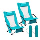 NEW $170 KingCamp 2-Pack High Back Low Seat