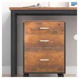 NEW $126 3 Drawer Wood Mobile File Cabinet