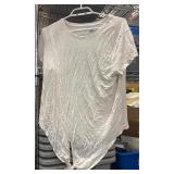 (XL) White T-Shirt With Tie In Front