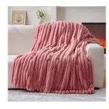 NEW $56 (60'x80') Lotus Karen Faux Fur Twin Size