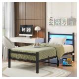 $130 (T) Twin Bed Frame with Charging Station