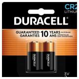NEW Duracell CR2 3V Lithium Battery, 2 Count