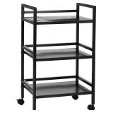 NEW $55 Amazon Basics 3-Tier Metal Rolling Cart