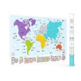 NEW $30 Colorful World Map with Flags