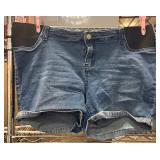 (2x) Shein Side Stretch Jean Shorts