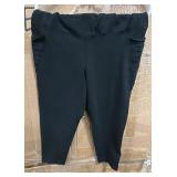 (2X) Black Leggings with Side Pockets