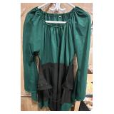 (2XL) Women's Green Renaissance Costume Dress