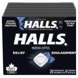 20pk HALLS Extra Strong Cough Drops 9ct