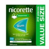 Nicorette Peppermint Gum, 4MG 210ct