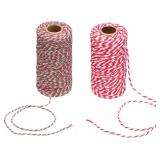 Christmas Rope Ribbon Twine 2 mm 656 Feet,2ct