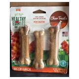 3 Piece Healthy Edibles Bacon Chew Bones