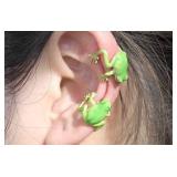 2 Piece Clip On Ear Frog Accessory Jewelry