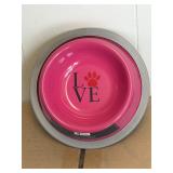 2 x 6 oz Stainless Steel LOVE Pet Dish