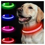 (M) Red Light Up Dog Collar