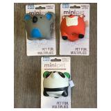 3 x MiniPet Latex Squeak Animal Toys