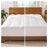 $82 USED Bare Home Pillow-Top Mattress Pad, Revers